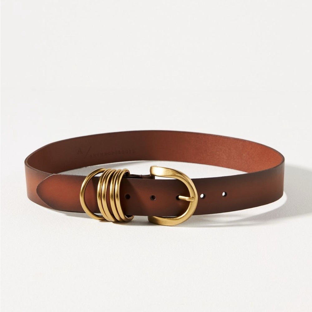 NWOT Anthropologie Multi Keeper Belt in Cognac S